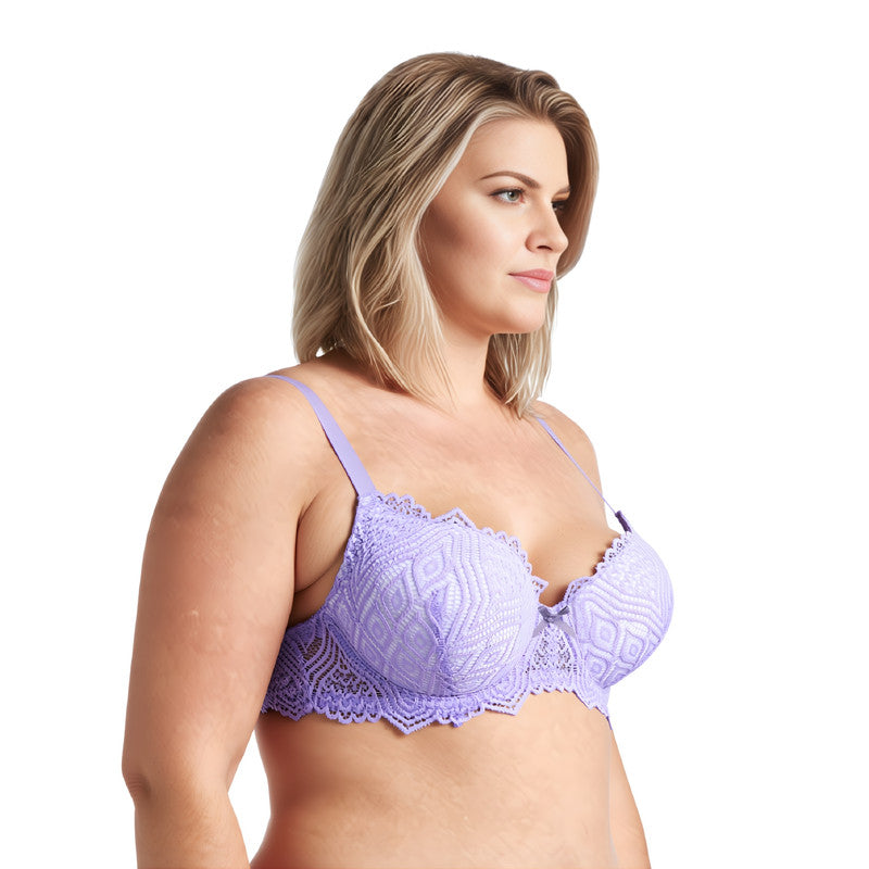 Women's Plus Size Push Up Add 1 Cup Underwire Perfect Shape Lace Bras