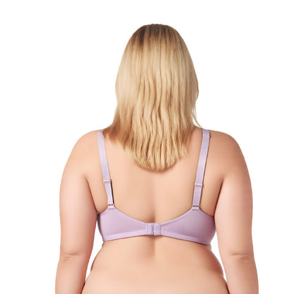 Women's Plus Size Unlined Underwire Lace Bra with Cushion Straps