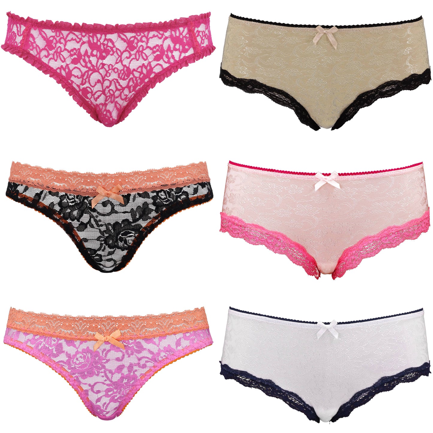 Women's Underwear Random Packs Brief Bikini Boyshort Panties