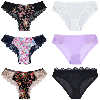 Women's Underwear Random Packs Brief Bikini Boyshort Panties