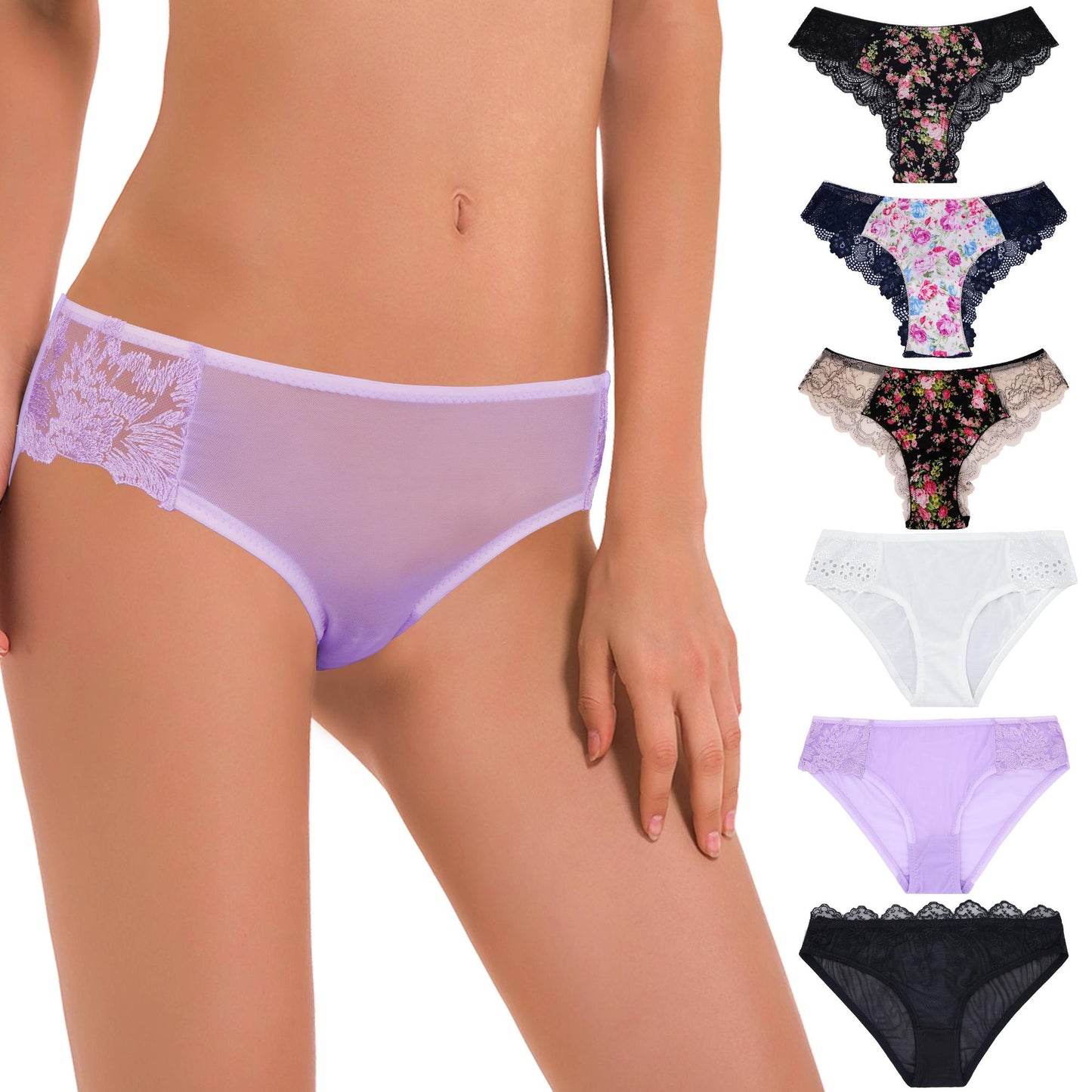 Women's Underwear Random Packs Brief Bikini Boyshort Panties