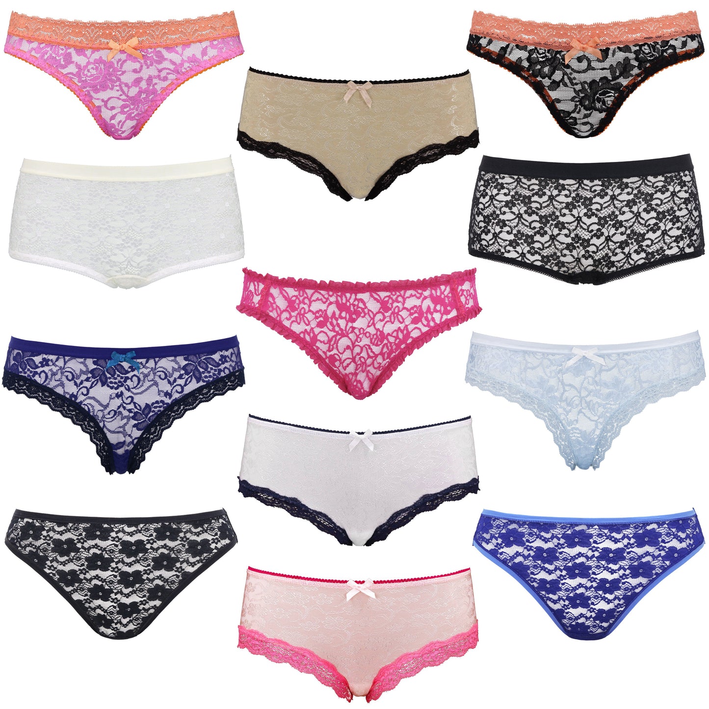 Women's Underwear Random Packs Brief Bikini Boyshort Panties