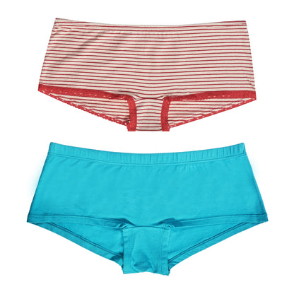 Sheer Lace Tanga Hipster Boyshort Panties