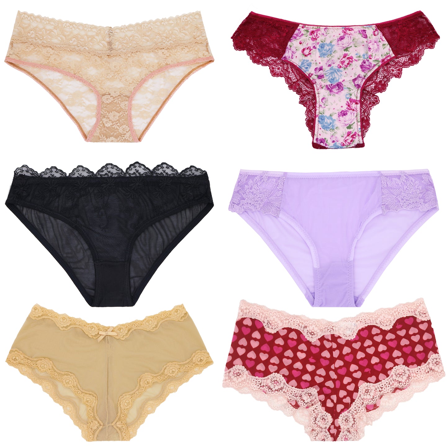Women's Underwear Random Packs Brief Bikini Boyshort Panties