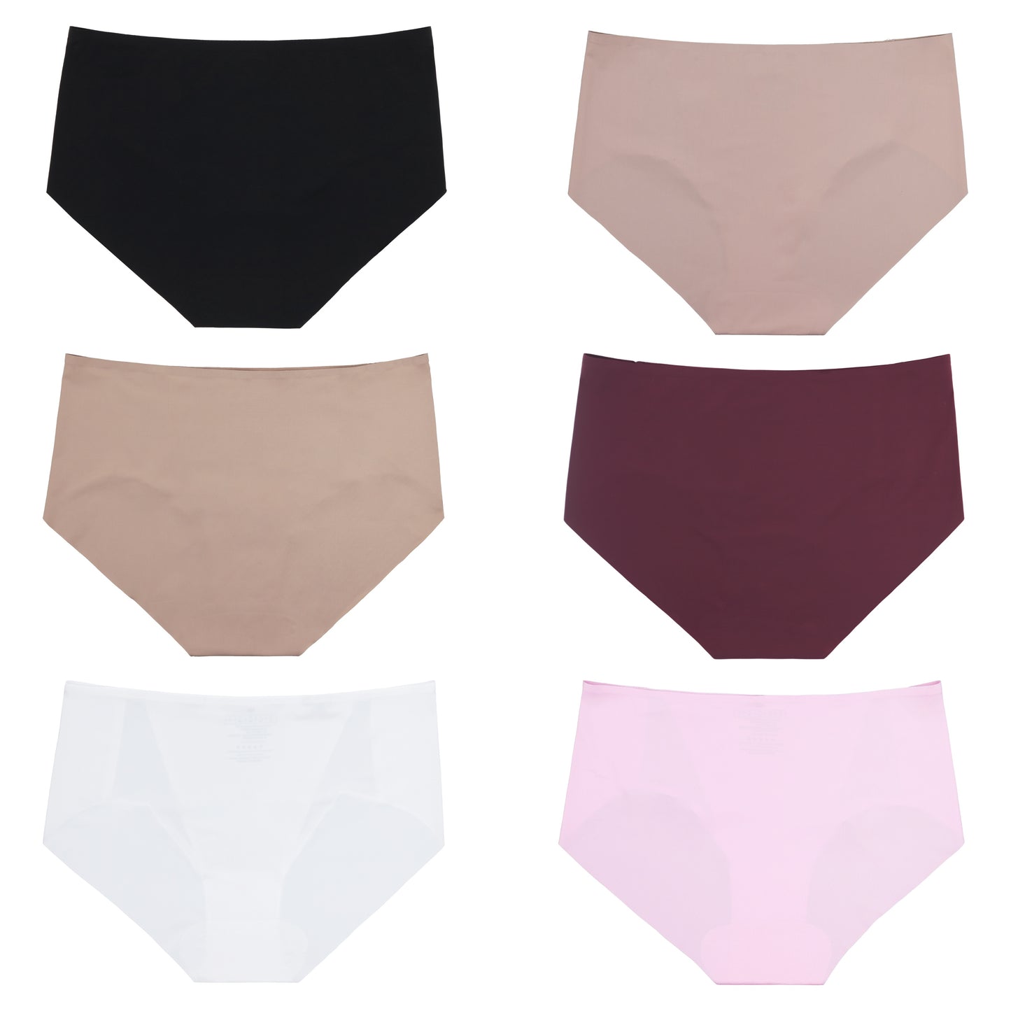 Women's Seamless Lightweight Basic Style Mesh-Sided Brief Panties