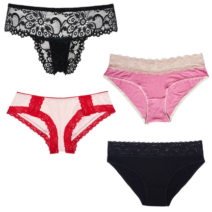 Women's Underwear Random Packs Brief Bikini Boyshort Panties