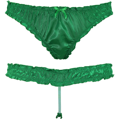 Sexy Comfy Women's Satin Thong Panties Strings Underwear