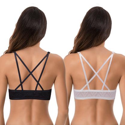 Women's Push Up Add 1 and a half Cup Underwire Halter Front Close Bras