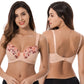 Plus Size Minimizer Underwire Bra with Embroidery Lace-3Pack