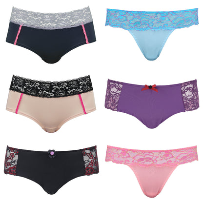 Women's Sexy Lace Bikini Hipster Briefs Panties Underwear