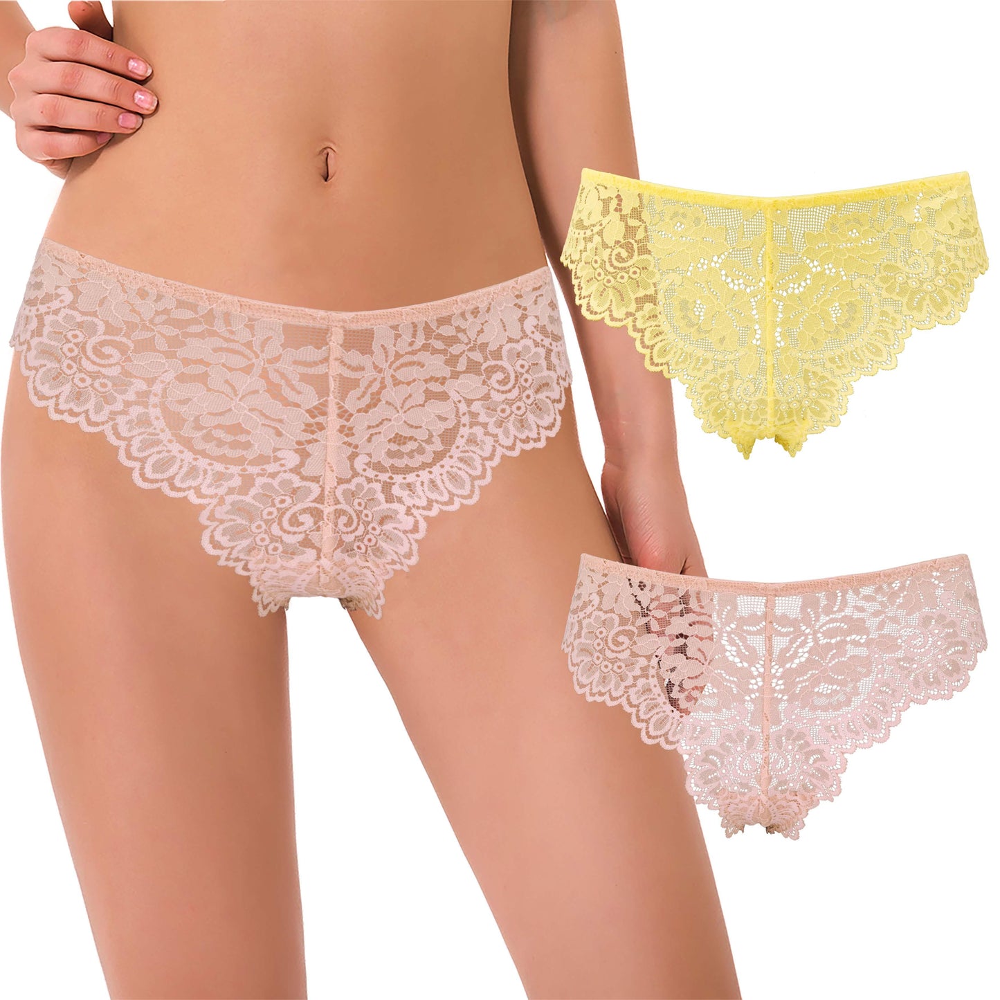 Women's Comfort Lace Tanga Hipster Boyshorts Panties