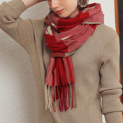 Women's Fashion Pattern Winter Warm Chunky Large Scarf