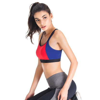 Women's Slim Fit Strappy Sports Bra-Medium Impact Yoga Activewear