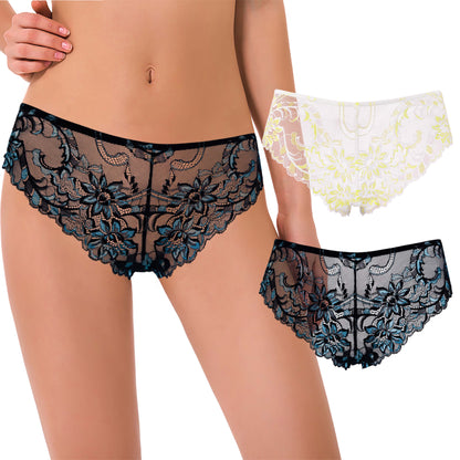 Women's Comfort Lace Tanga Hipster Boyshorts Panties