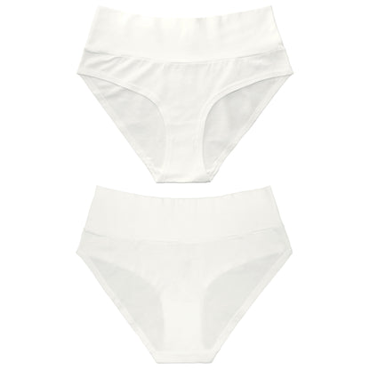 Women's Plus Size Cotton Mid Waist Briefs Panties Underwear