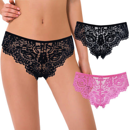 Women's Comfort Lace Tanga Hipster Boyshorts Panties