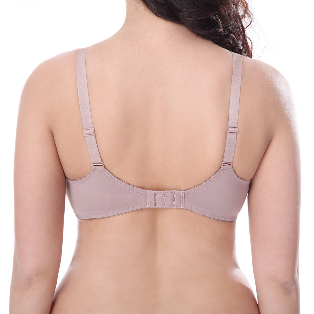 Women's Plus Size Unlined Minimizer Underwire Full Figure Bra-3Pack-Black, White, Pink Beige