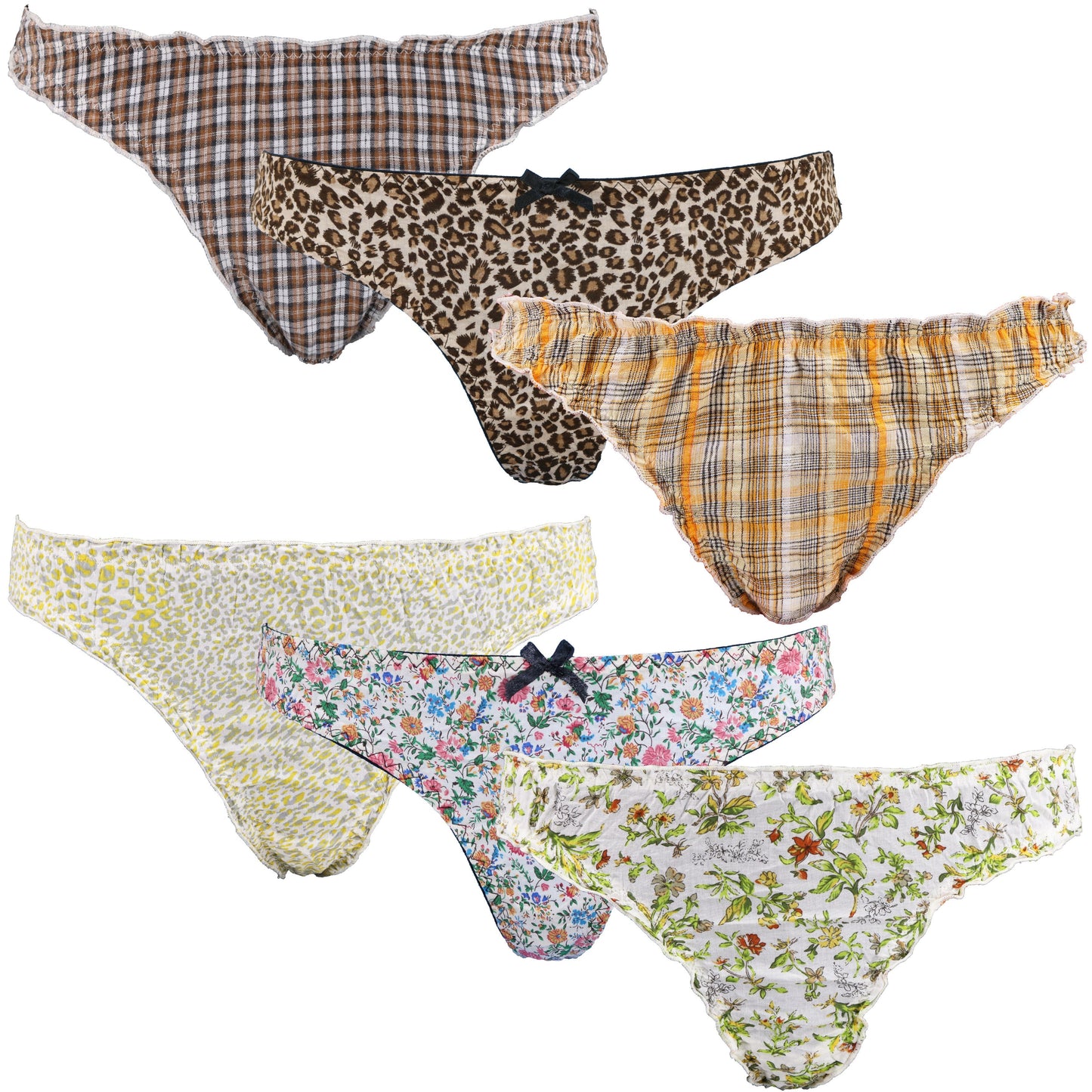 Women's Sexy Assorted Low Rise Thongs V-G Strings Panties