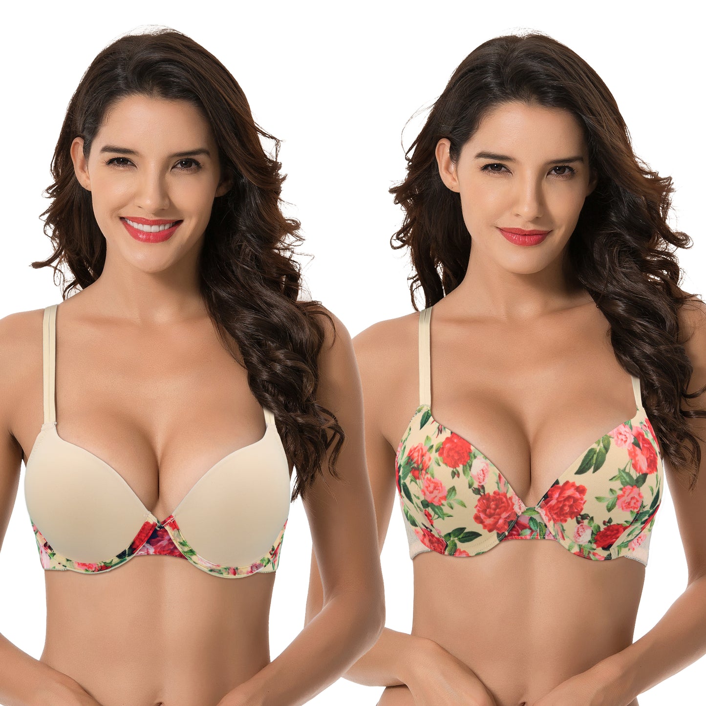 Women's Plus Size Perfect Shape Add 1 Cup Push Up Underwire Bras