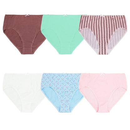 Women's Plus Size 100% Cotton High Waist Briefs Panties Underwear