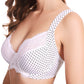 Women's Plus Size Unlined Underwire Lace Bra with Cushion Straps