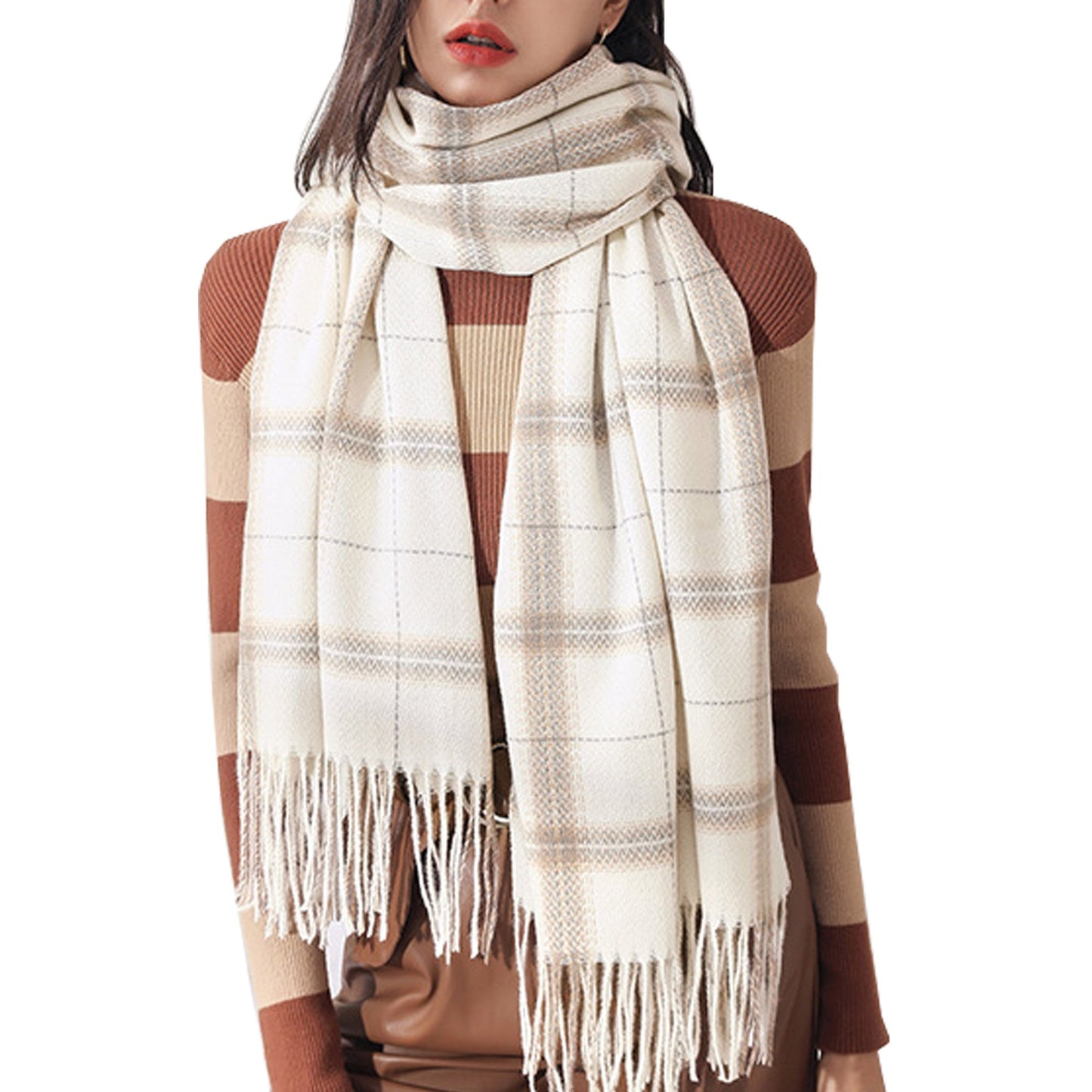 Women's Fashion Pattern Winter Warm Chunky Large Scarf