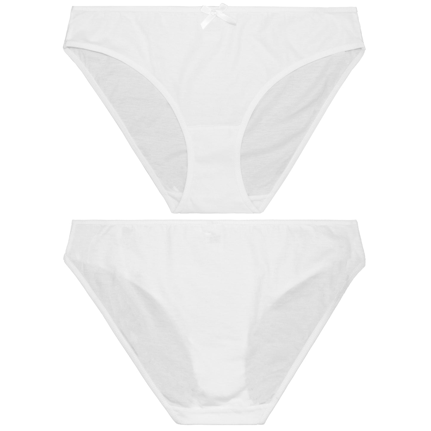 Curve Muse Womens 100% Cotton Bikini Briefs Mid Waist Underwear