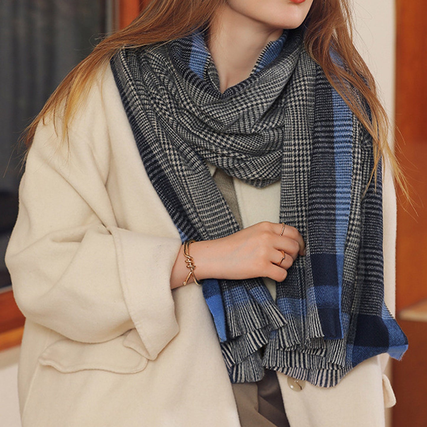 Women's Fashion Pattern Winter Warm Chunky Large Scarf