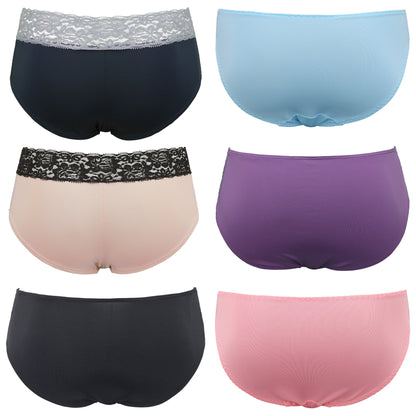 Women's Sexy Lace Bikini Hipster Briefs Panties Underwear