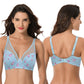 Plus Size Minimizer Underwire Bra with Floral and leopard Print-2pack