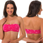 Women's Cotton Bandeau Wirefree Strapless Bra Crop Tube Top-2 Multi-Color Pack