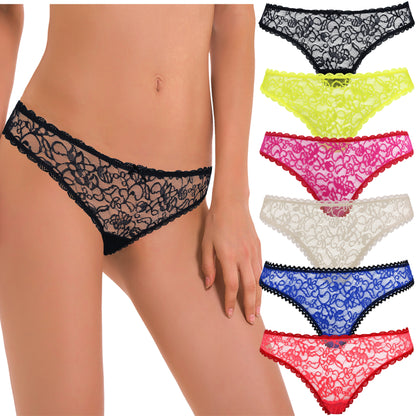 Women's Sexy Assorted Low Rise Thongs V-G Strings Panties