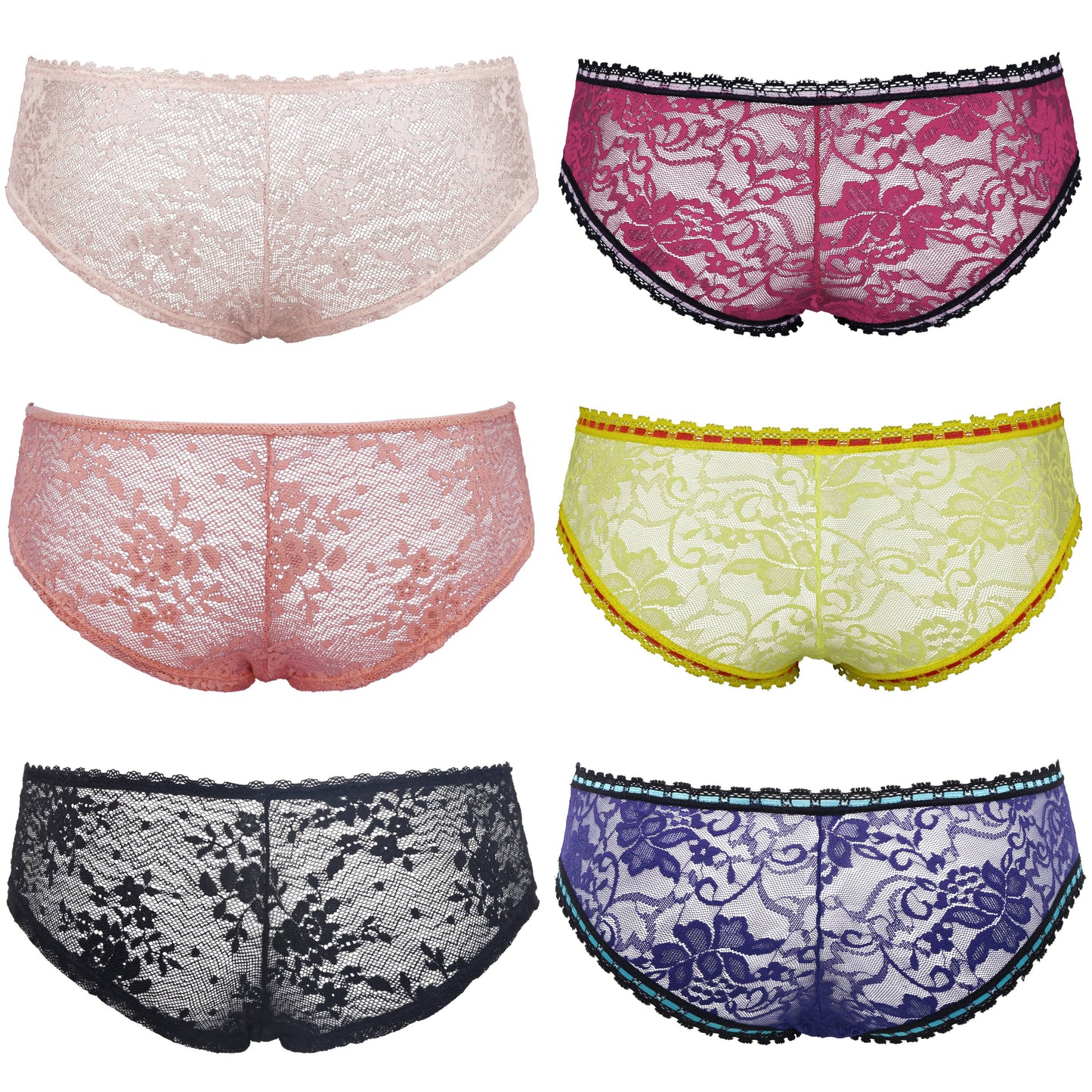 Women's Sexy Lace Bikini Hipster Briefs Panties Underwear