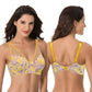 Plus Size Minimizer Underwire Bra with Floral and leopard Print-2pack