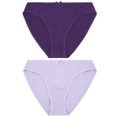 Women's 100% Cotton Bikini Briefs High Waist Underwear Panties