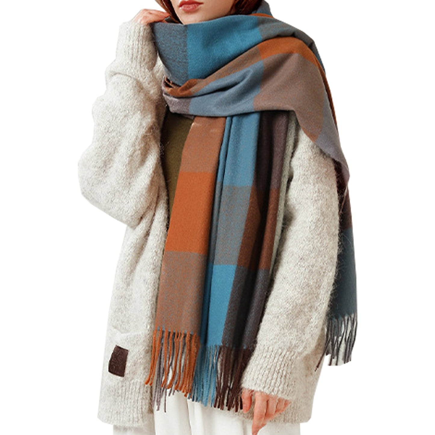 Women's Fashion Pattern Winter Warm Chunky Large Scarf