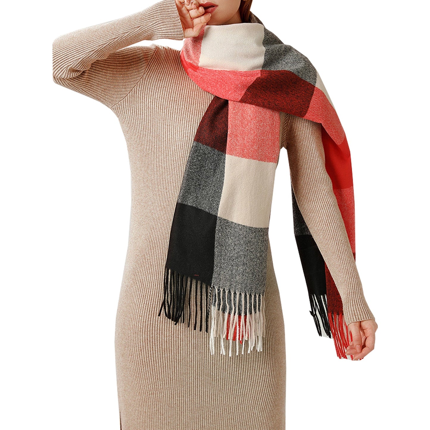 Women's Fashion Pattern Winter Warm Chunky Large Scarf